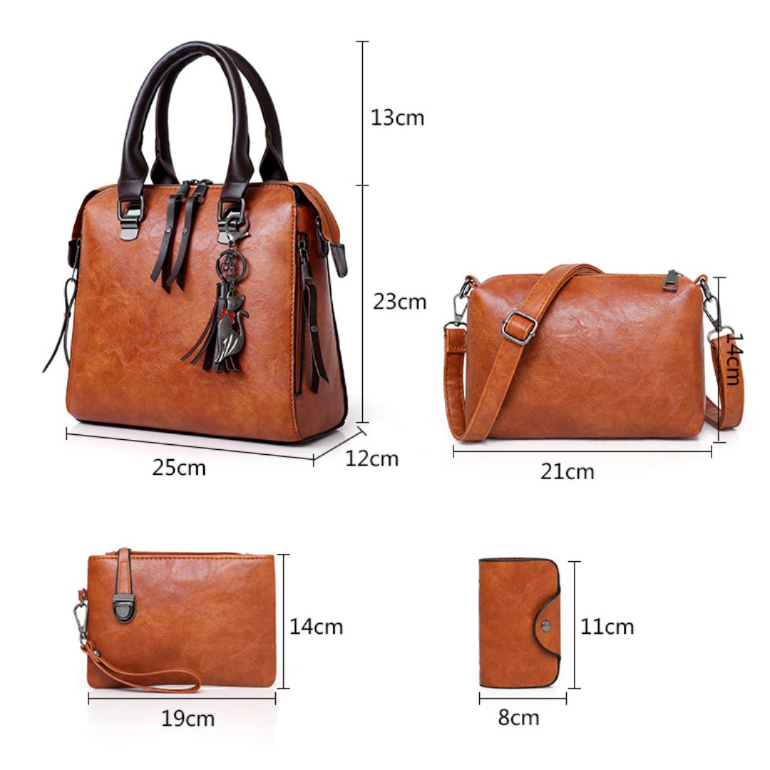 Bolsa Feminina de Couro - Compre 1 Leve 4