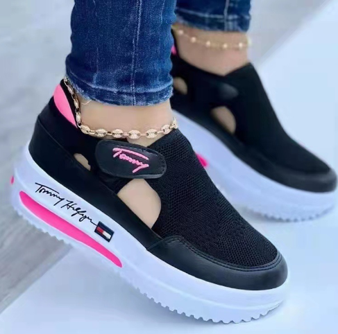 Sapatos com Sola Grossa e Velcro - Estilo e Conforto